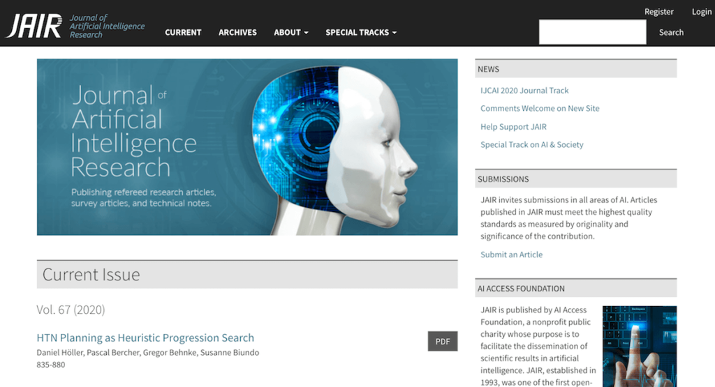 One of the first scientific research journals on the internet.