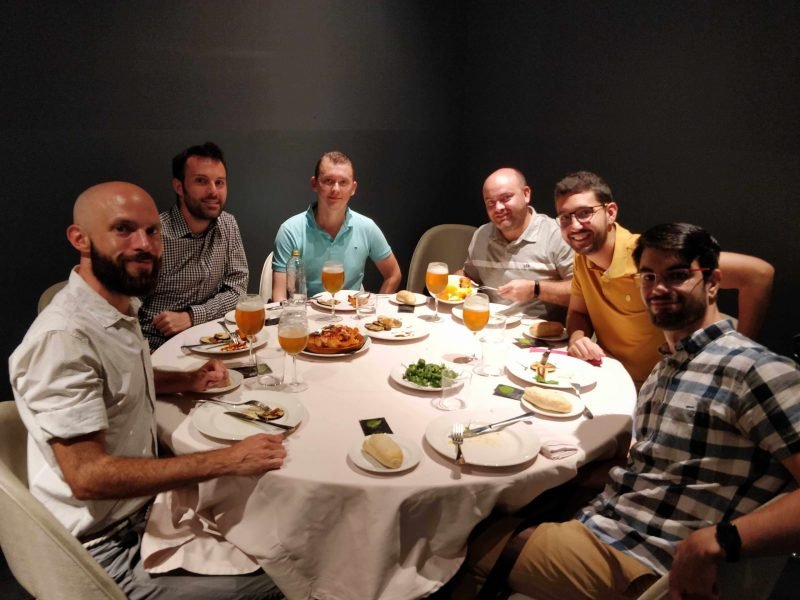 Madrid Team having dinner together